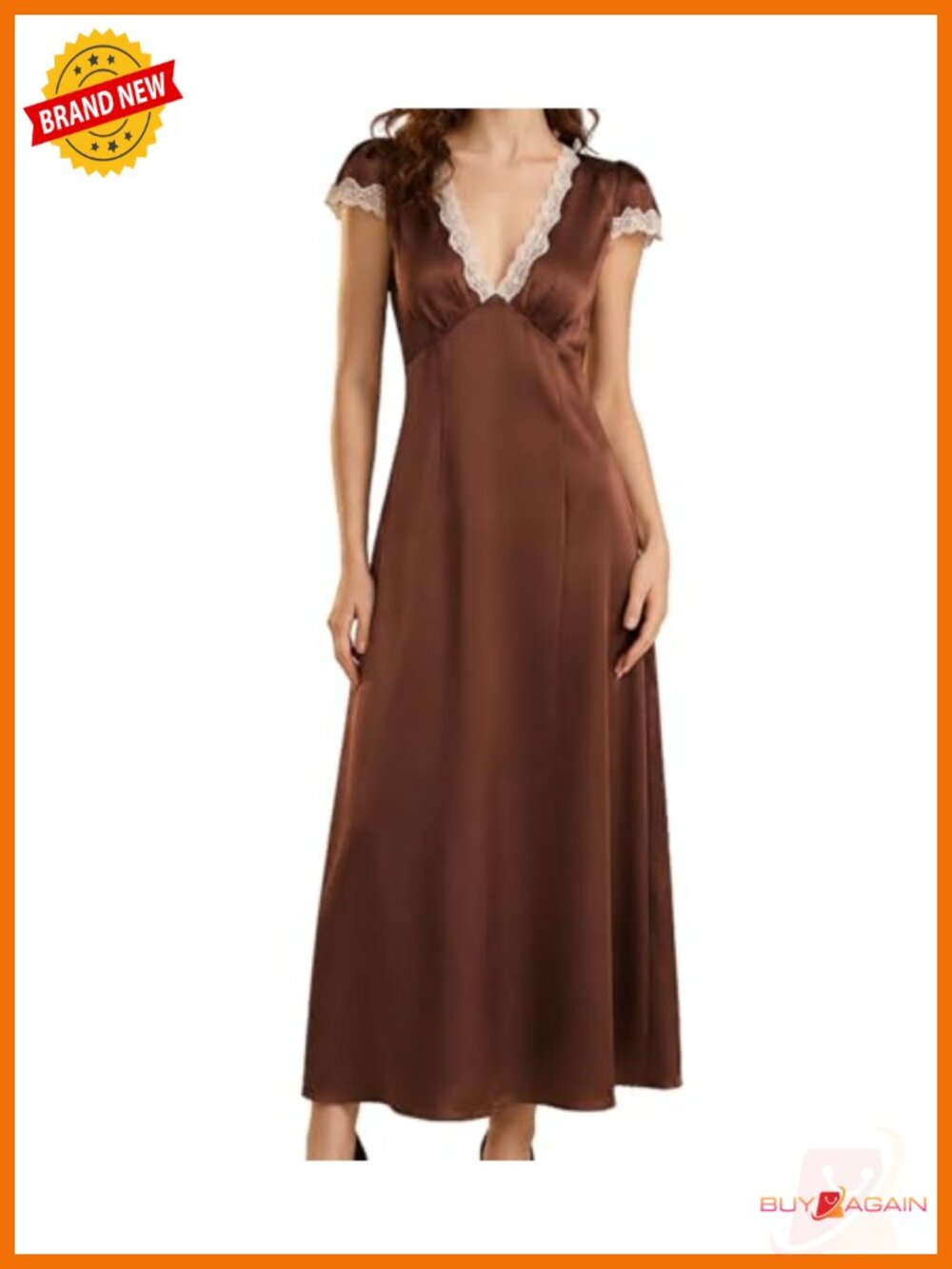 Polka Dot Lace Trim V Neck Short Sleeve Fit & Flare Dress
